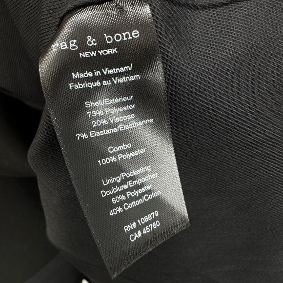 rag & bone Blazer Preston Crepe Notch Lapel Women's Size 4‎ Black - Picture 7 of 13